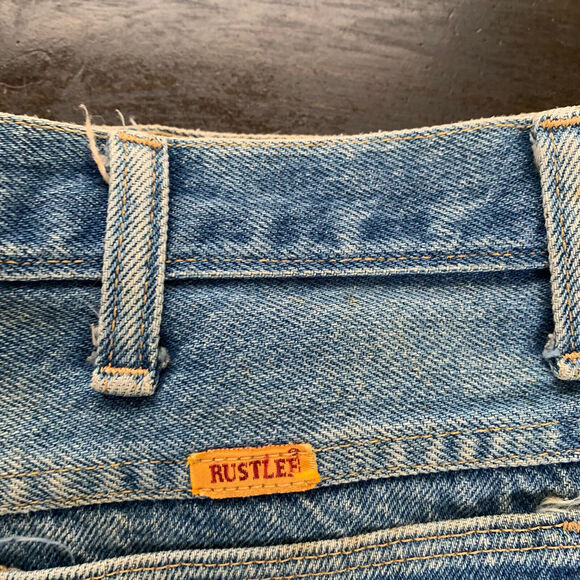 Vintage Rustler Jeans Mens Regular Fit Straight Blue Size 38x30 (Actual 35x29) - Picture 5 of 16